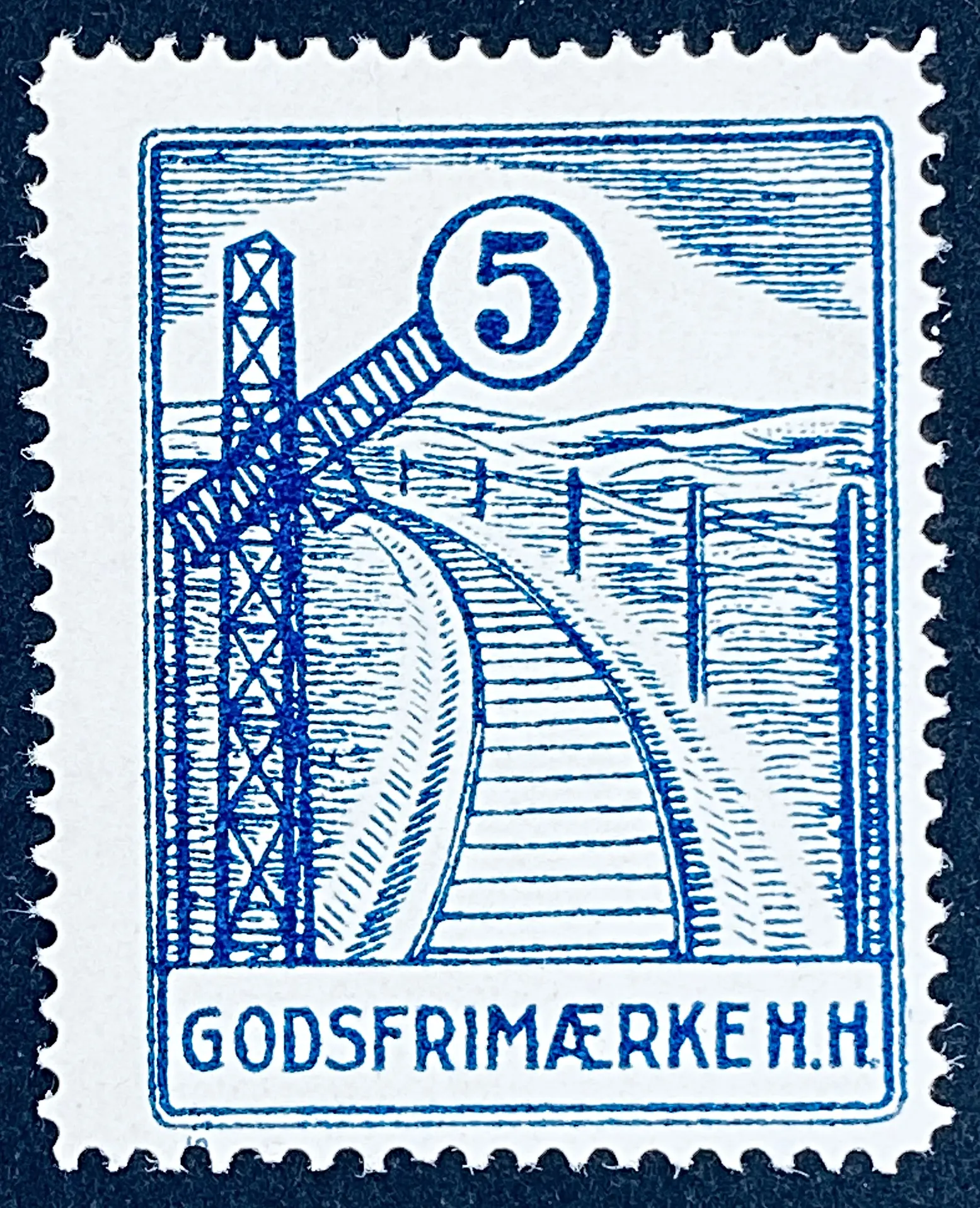 HH 14 - 5 Øre - Blå. HH 14 - 5 Øre - Blå.