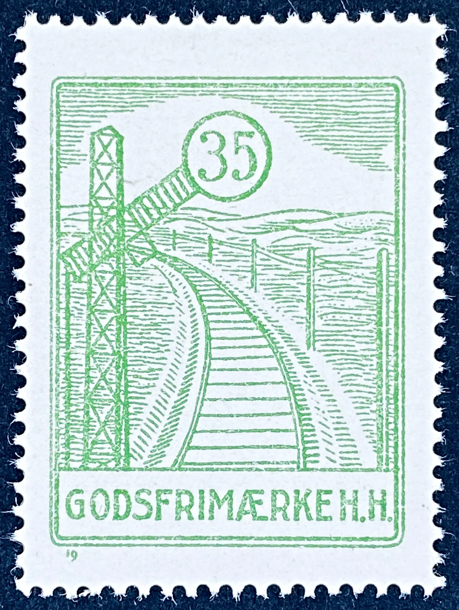 HH 16 - 35 Øre - Grøn nuance. HH 16 - 35 Øre - Grøn nuance.