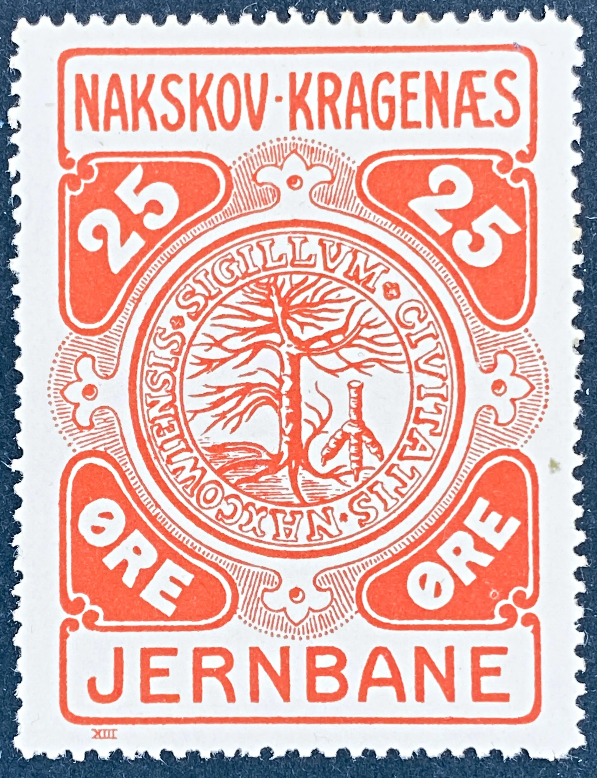 NKJ 3 - 25 Øre - Rød.