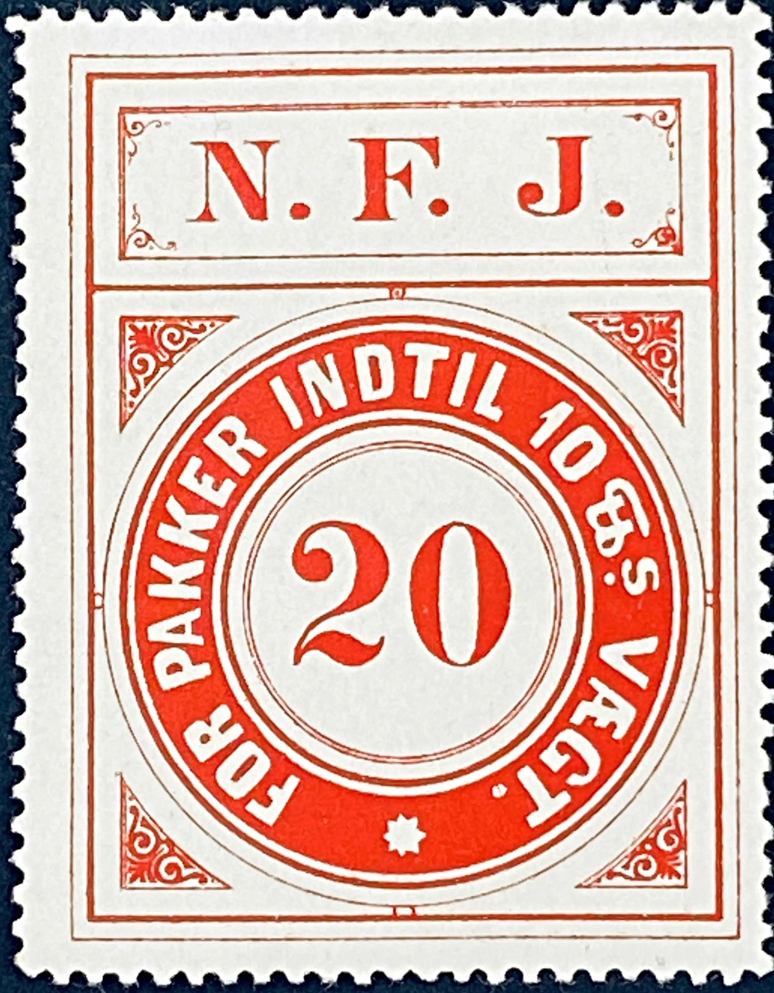 NFJ 2A - 20 Øre - Rød. NFJ 2A - 20 Øre - Rød.