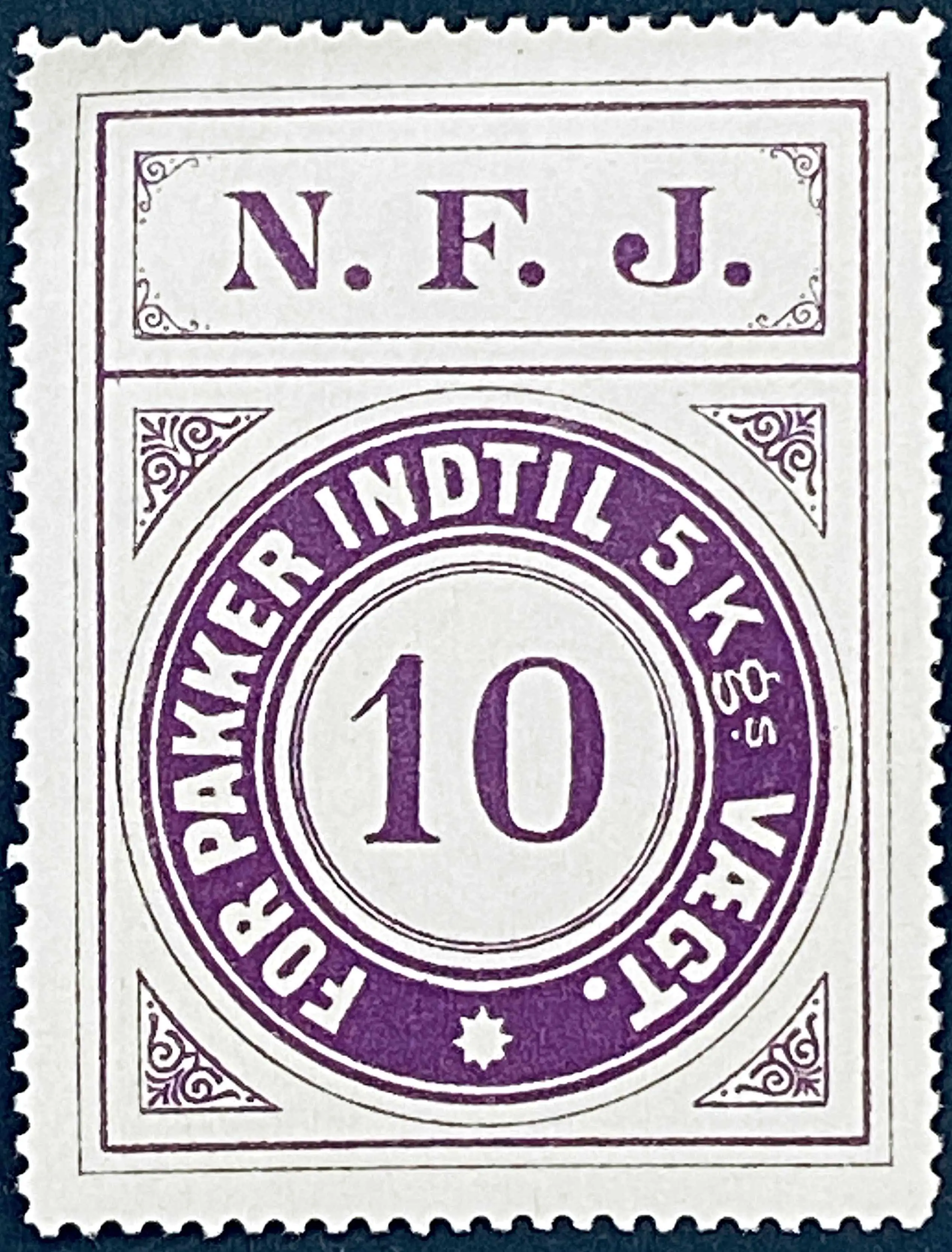 NFJ 5 - 10 Øre - Violet. NFJ 5 - 10 Øre - Violet.