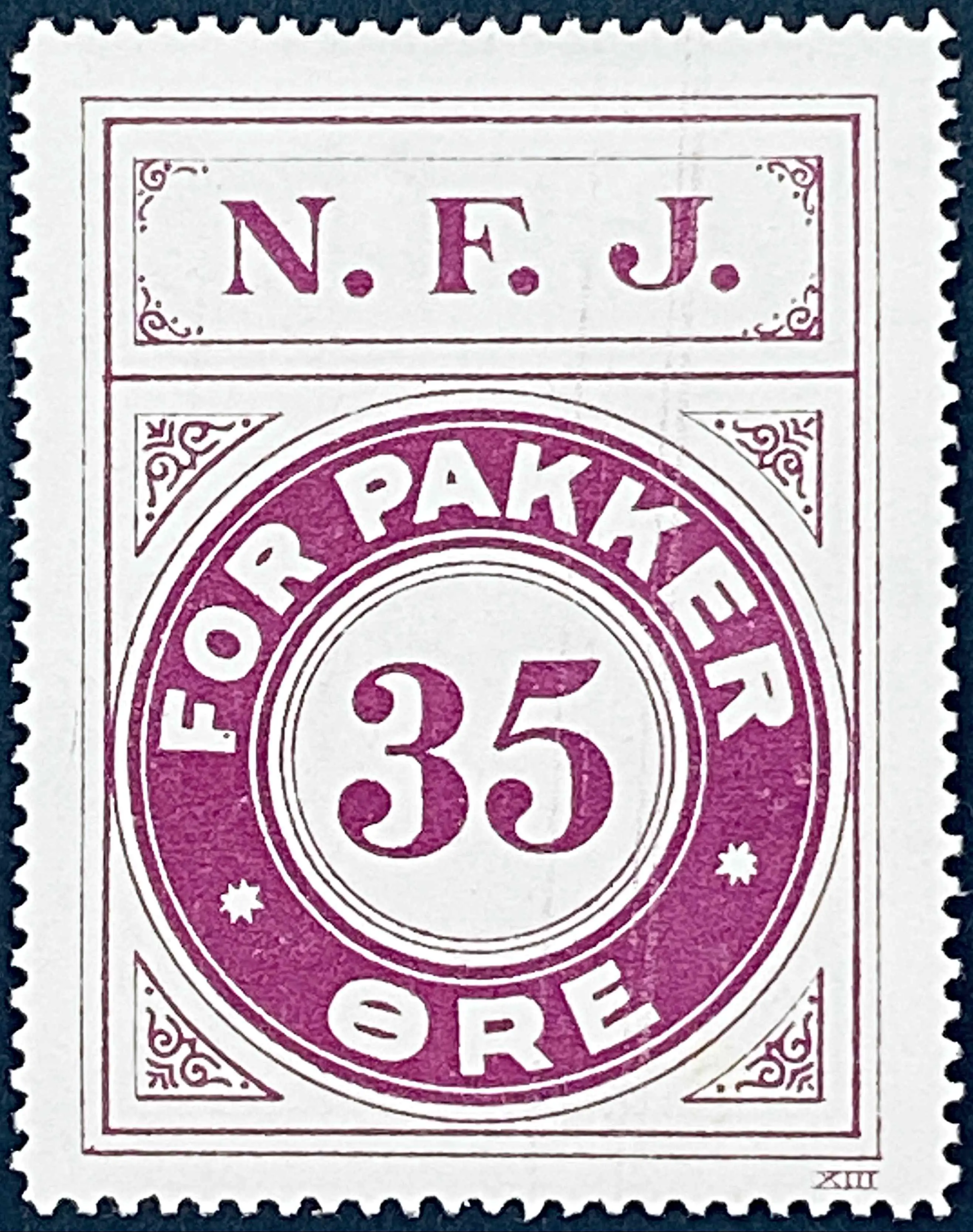 NFJ 17 - 35 Øre - Violet. NFJ 17 - 35 Øre - Violet.