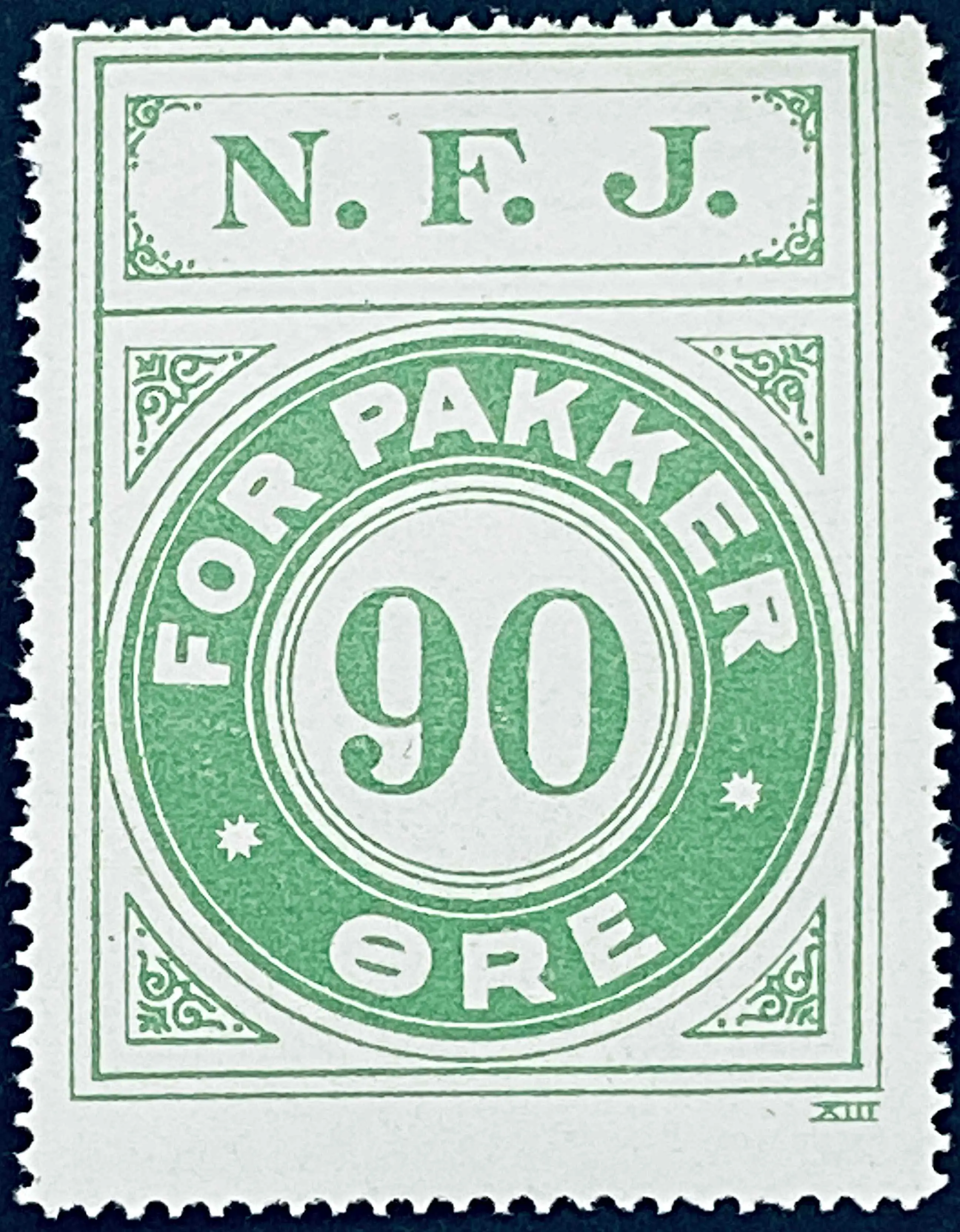 NFJ 20 - 90 Øre - Grøn. NFJ 20 - 90 Øre - Grøn.