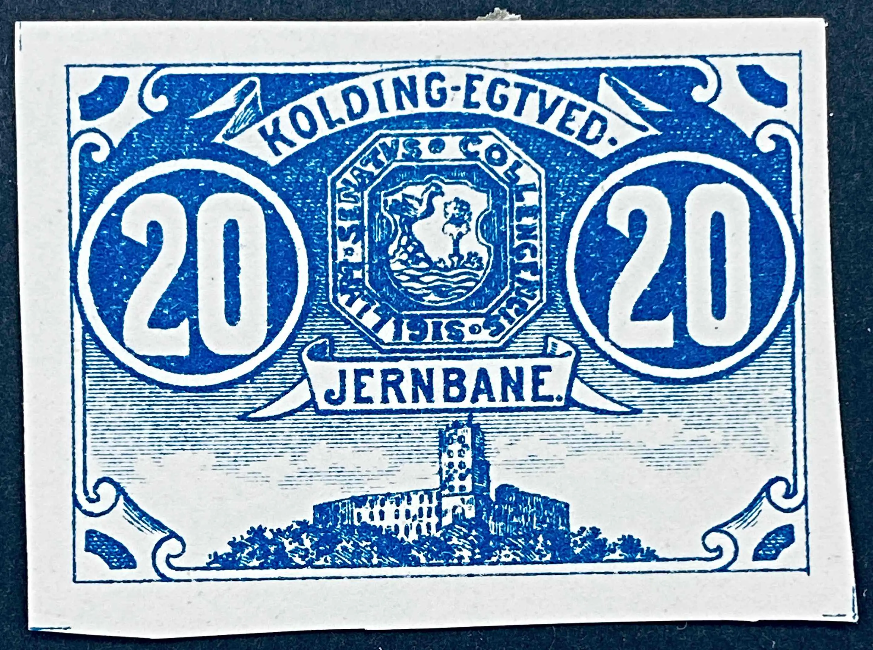 KEJ 06 - 20 Øre Motiv: Koldinghus - Blå. KEJ 06 - 20 Øre Motiv: Koldinghus - Blå.