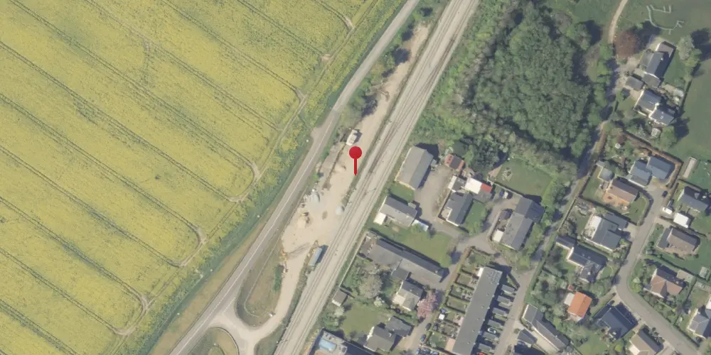 Historisk kort over Mundelstrup Trinbræt med Sidespor Historisk kort over Mundelstrup Trinbræt med Sidespor