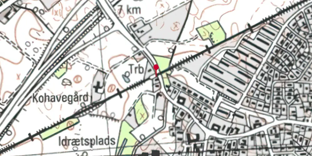 Historisk kort over Mørdrup Trinbræt