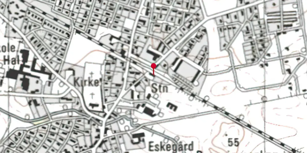 Historisk kort over Mårslet Station [1884-2016]