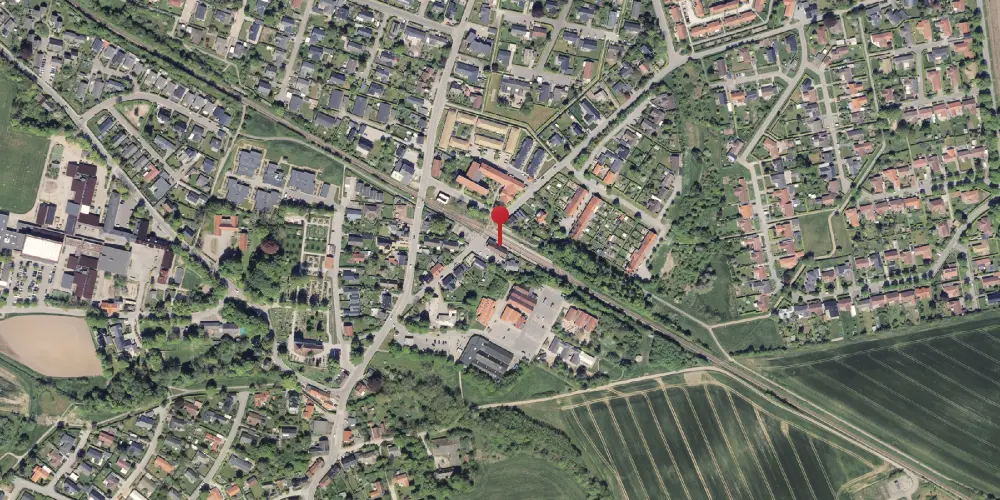 Historisk kort over Mårslet Station [1884-2016]