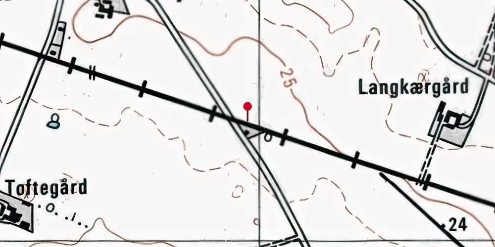 Historisk kort over Holsteinborg Trinbræt Historisk kort over Holsteinborg Trinbræt