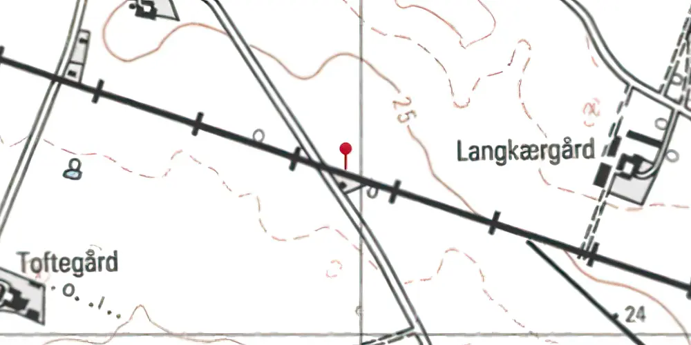 Historisk kort over Holsteinborg Trinbræt Historisk kort over Holsteinborg Trinbræt