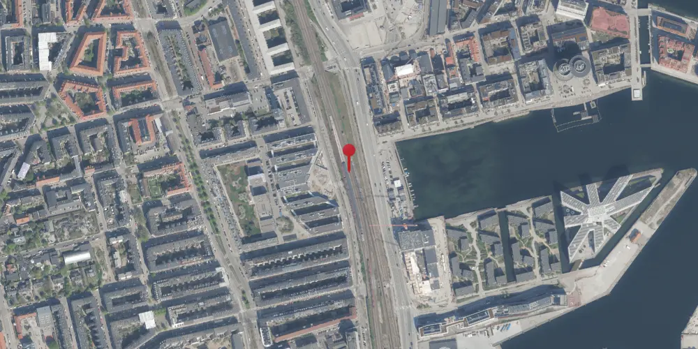 Historisk kort over Nordhavn S-togstrinbræt