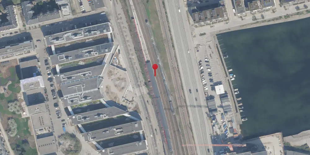 Historisk kort over Nordhavn S-togstrinbræt