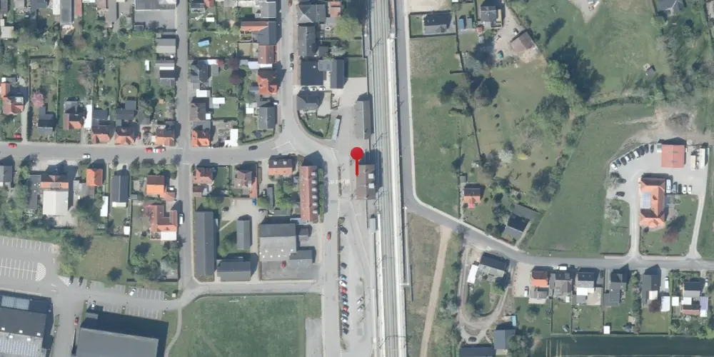 Historisk kort over Nørre Alslev Station [1872-2021]