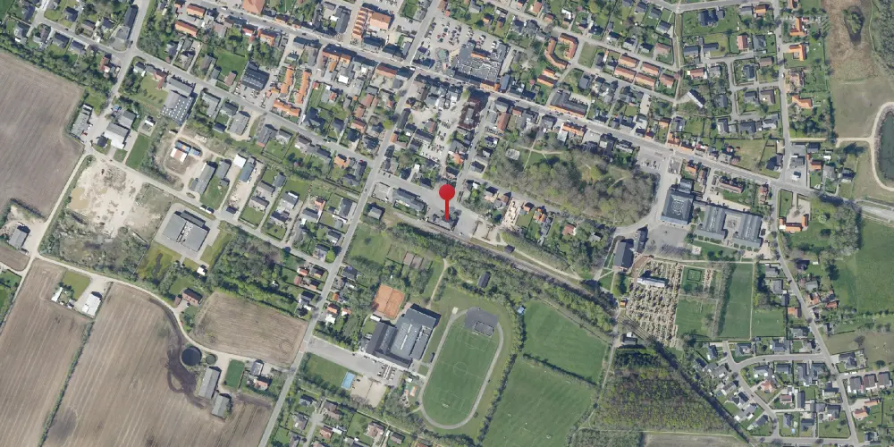 Historisk kort over Nørre Nebel Station