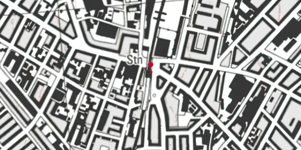 Historisk kort over Nørrebro S-togsstation