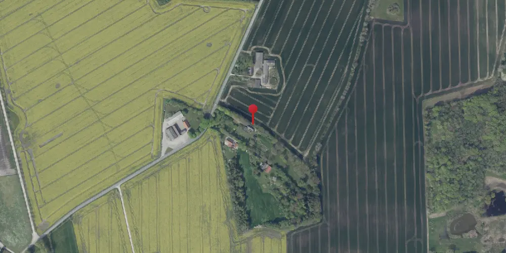 Historisk kort over Ladby (Fyn) Trinbræt med Sidespor