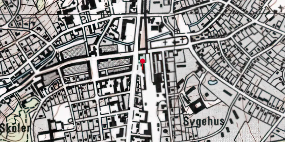 Historisk kort over Odder Station [1884-2016]