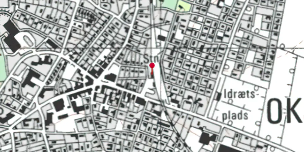 Historisk kort over Oksbøl Station Historisk kort over Oksbøl Station