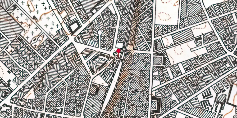 Historisk kort over Ordrup S-togstrinbræt