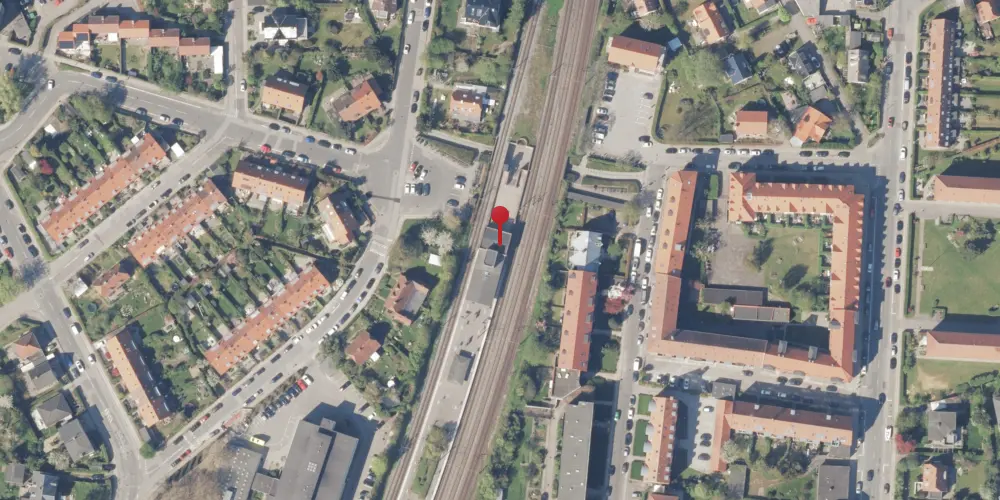 Historisk kort over Ordrup S-togstrinbræt