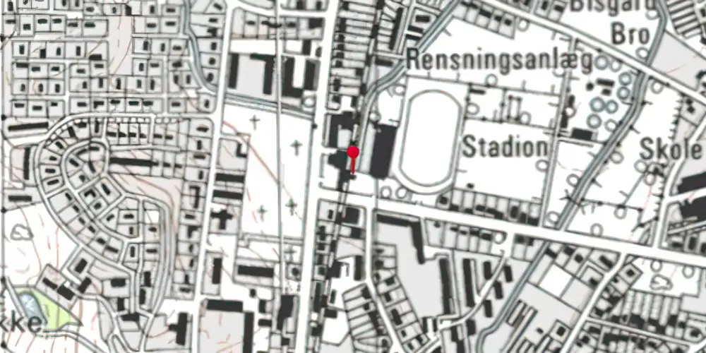 Historisk kort over Parkvej Trinbræt