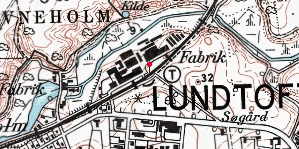 Historisk kort over Ravnholm Holdeplads