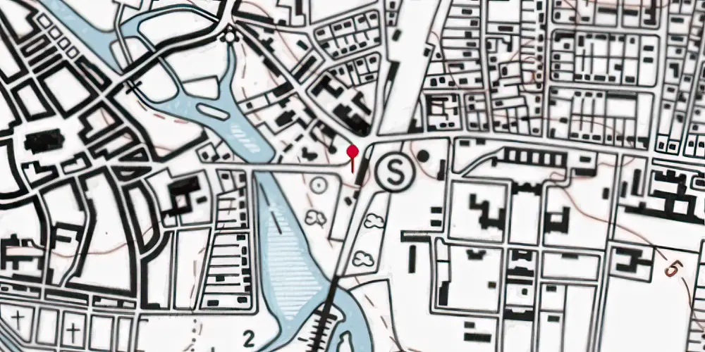 Historisk kort over Ribe Station Historisk kort over Ribe Station