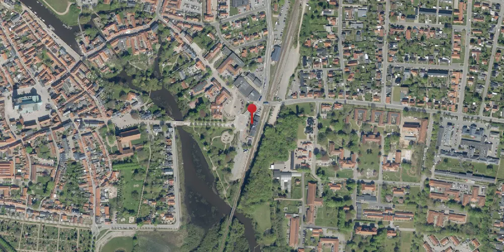 Historisk kort over Ribe Station Historisk kort over Ribe Station