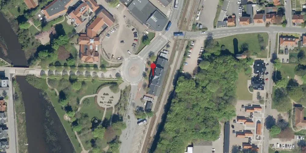 Historisk kort over Ribe Station Historisk kort over Ribe Station