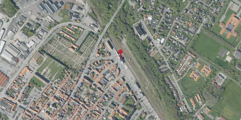 Historisk kort over Ringkøbing Station Historisk kort over Ringkøbing Station