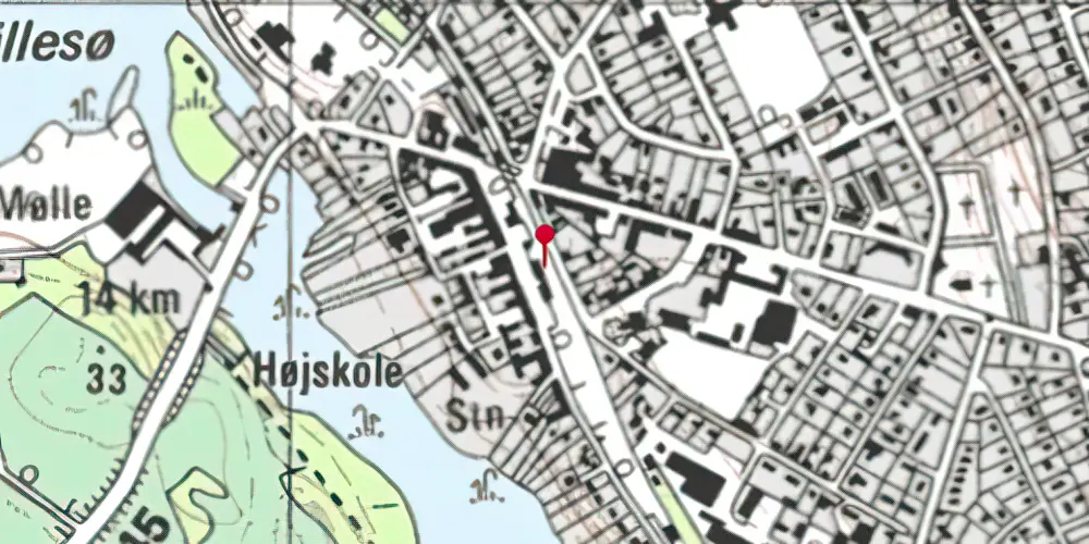 Historisk kort over Ry Station