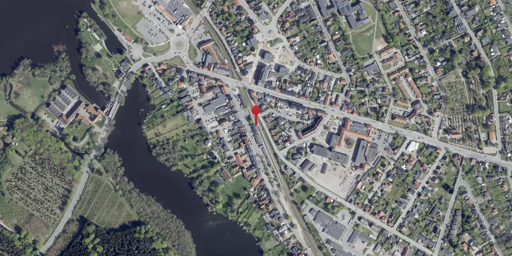 Historisk kort over Ry Station