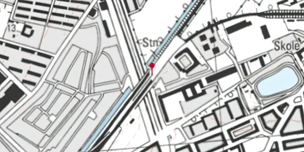 Historisk kort over Ryparken S-togstrinbræt