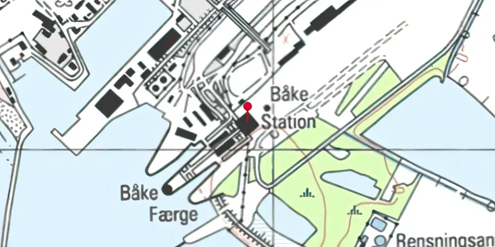 Historisk kort over Rødby Færge Station