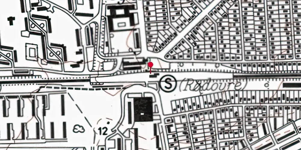 Historisk kort over Rødovre S-togstrinbræt