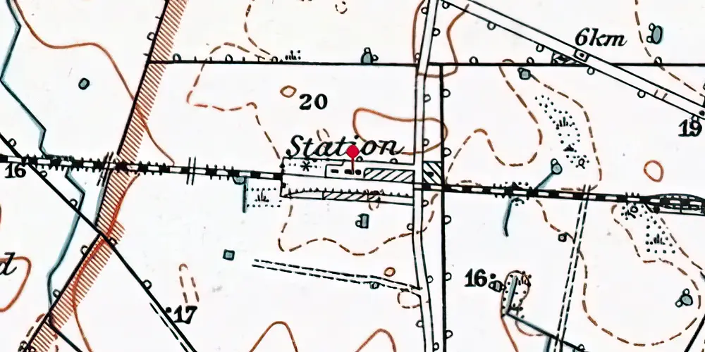 Historisk kort over Fodby Station Historisk kort over Fodby Station