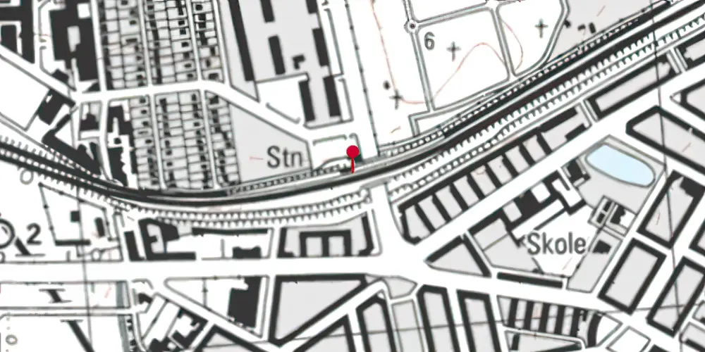 Historisk kort over Sjælør S-togstrinbræt