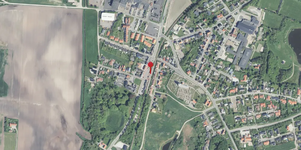 Historisk kort over Sjørring Trinbræt Historisk kort over Sjørring Trinbræt