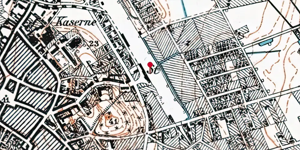 Historisk kort over Næstved Station