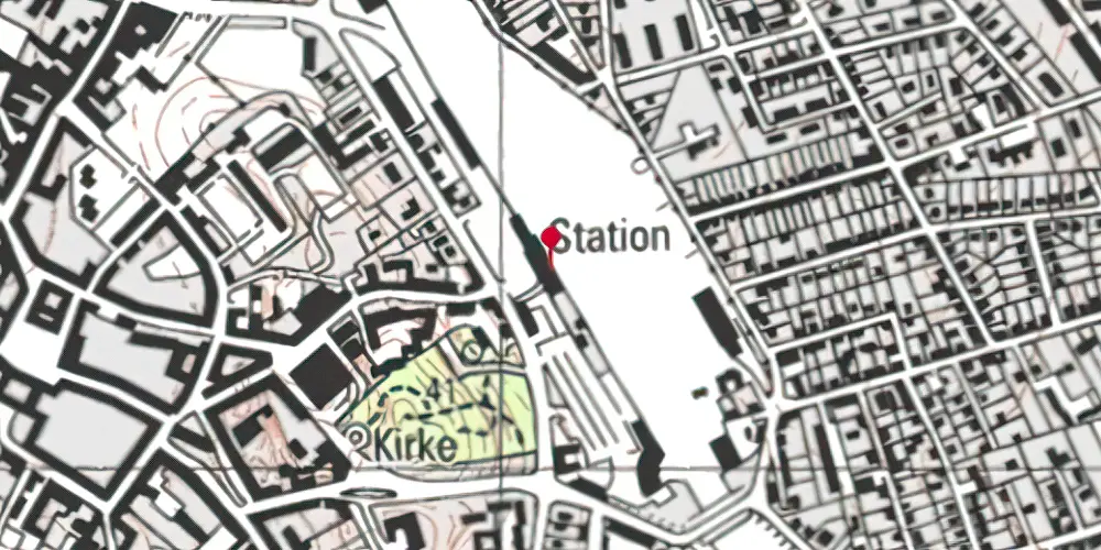 Historisk kort over Næstved Station