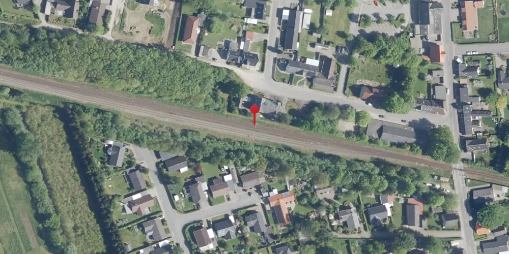 Historisk kort over Skibbild Teknisk Station