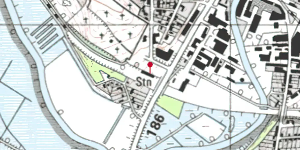 Historisk kort over Skive Station Historisk kort over Skive Station