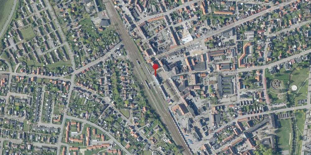 Historisk kort over Skjern Station Historisk kort over Skjern Station