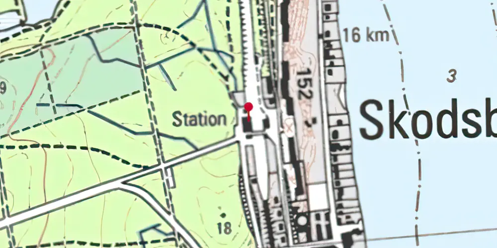 Historisk kort over Skodsborg Station