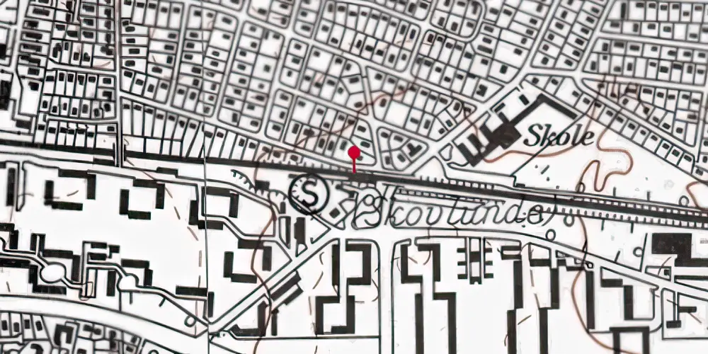 Historisk kort over Skovlunde S-togstrinbræt