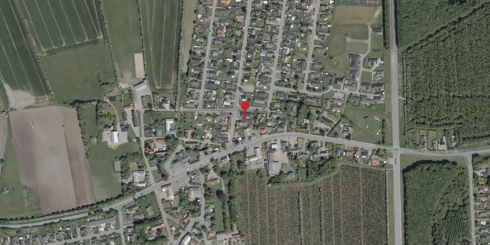 Historisk kort over Skrydstrup Stationskro Historisk kort over Skrydstrup Stationskro