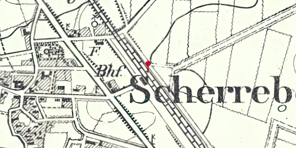 Historisk kort over Skærbæk Station