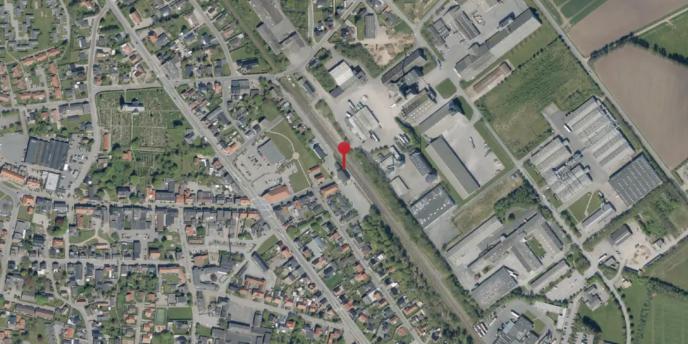 Historisk kort over Skærbæk Station