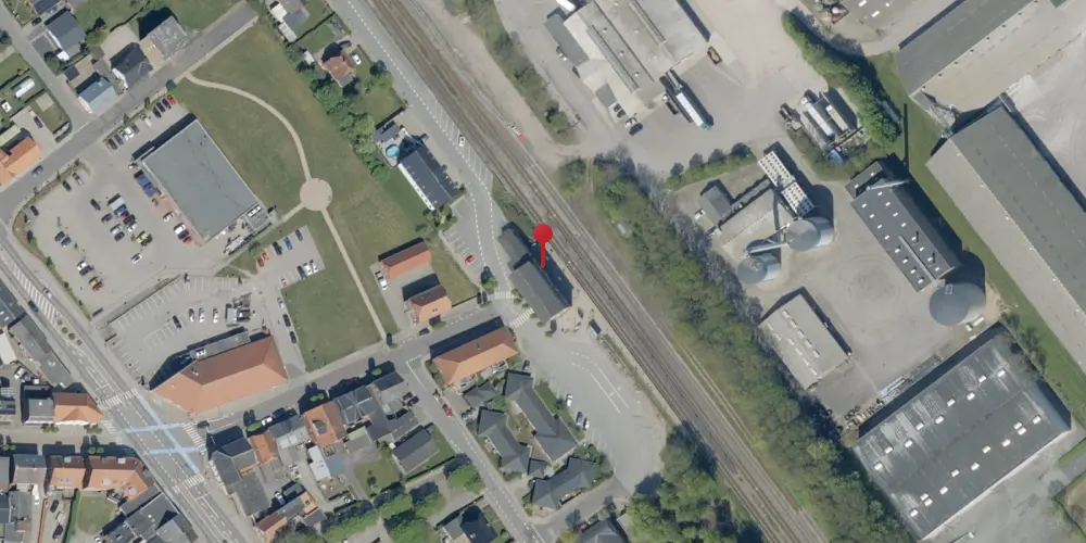 Historisk kort over Skærbæk Station