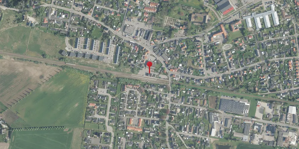 Historisk kort over Skævinge Station